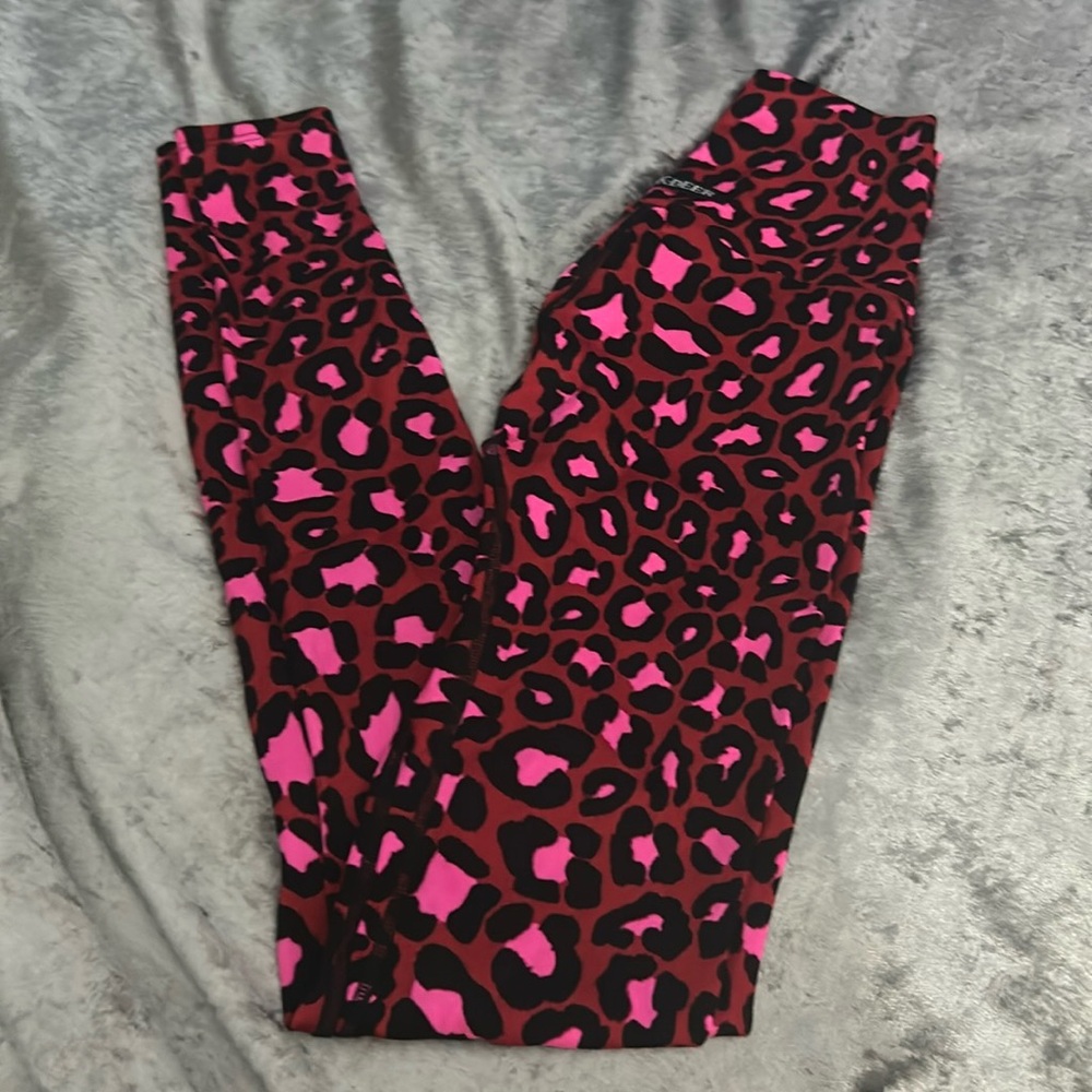 K-DEER Pink/Red Animal Print Legging